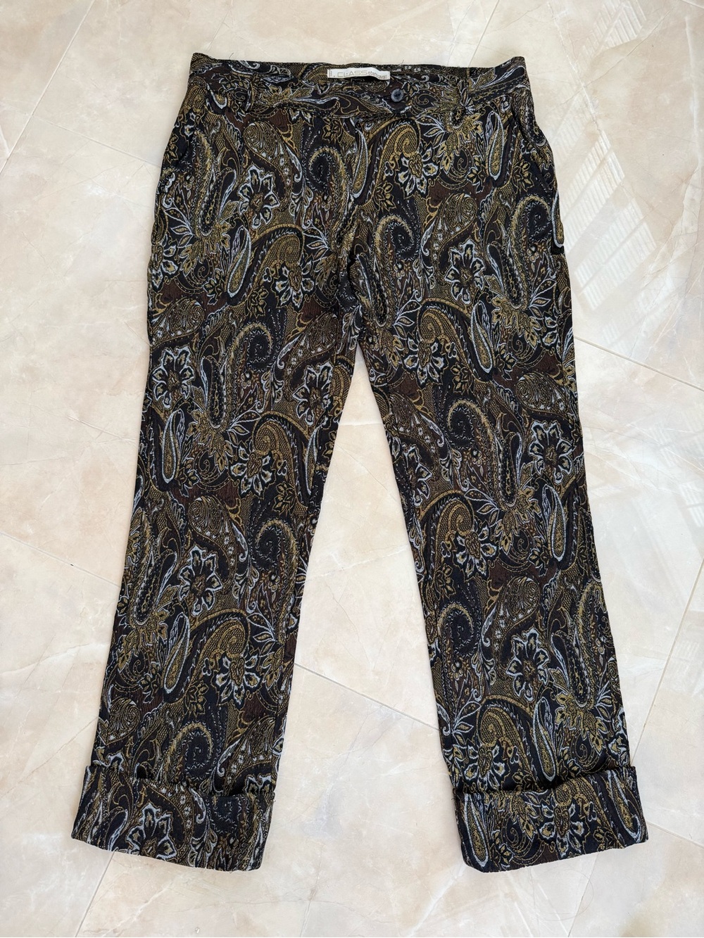Vintage Roberto Cavalli tapered paisley trousers